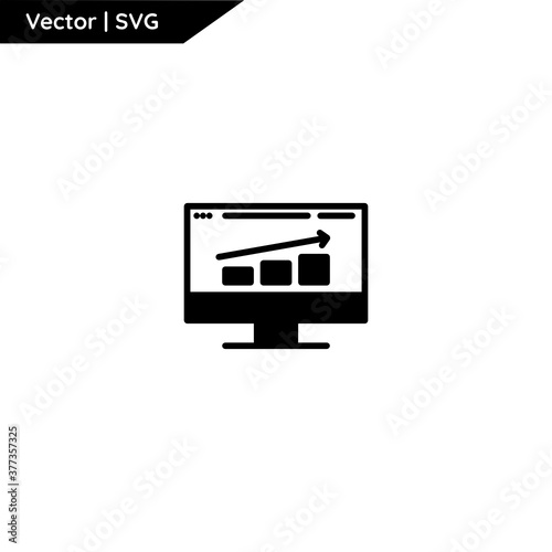 Web and computer icon with trendy solid style. Minimalist and elegant. Pure vector.