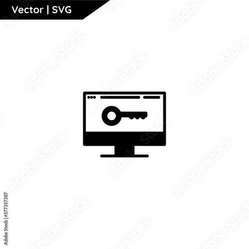 Web and computer icon with trendy solid style. Minimalist and elegant. Pure vector.