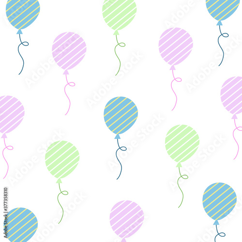 Cartoon balloons seamless pattern vector