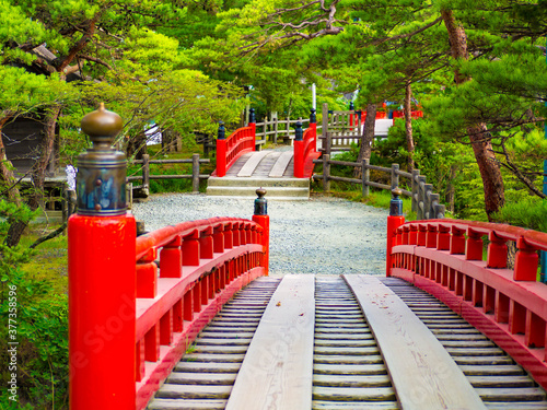 日本の観光地 松島の五大堂 透かし橋 