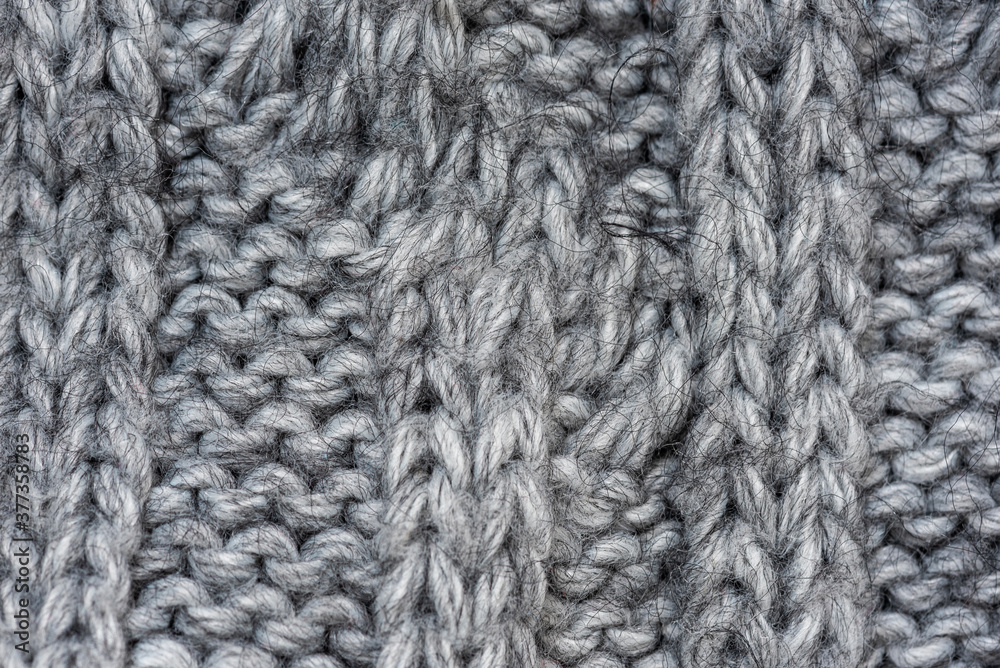 Gray lambswool knit texture background
