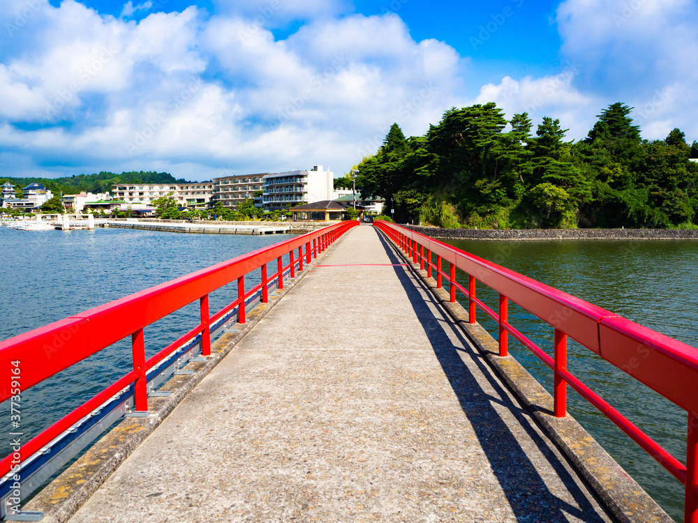 日本の観光地　松島にかかる福浦橋