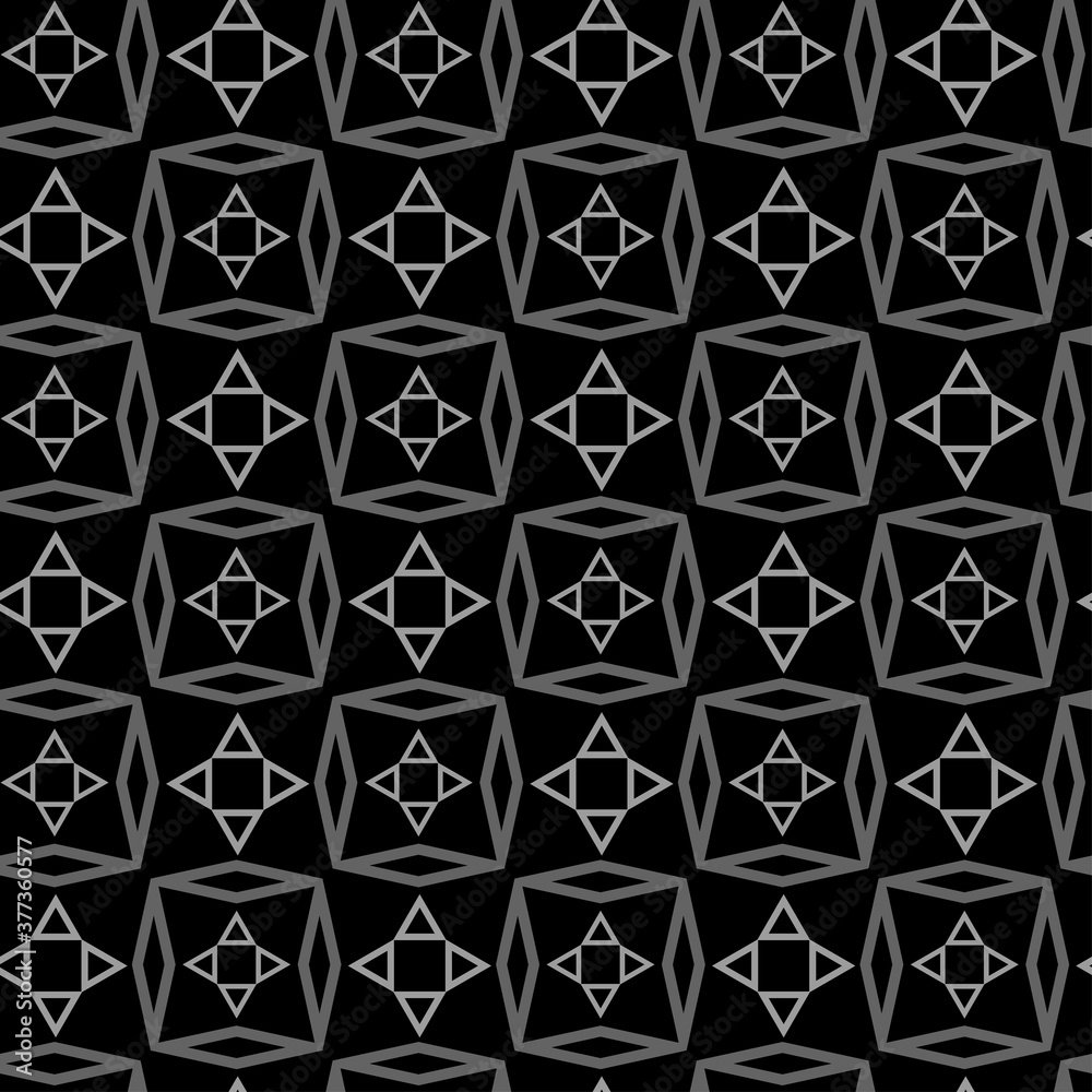 Seamless background with geometric shapes. Monochrome. Black and white colors. Vector image Seamless background with geometric shapes. Monochrome. Black and white colors. Vector image