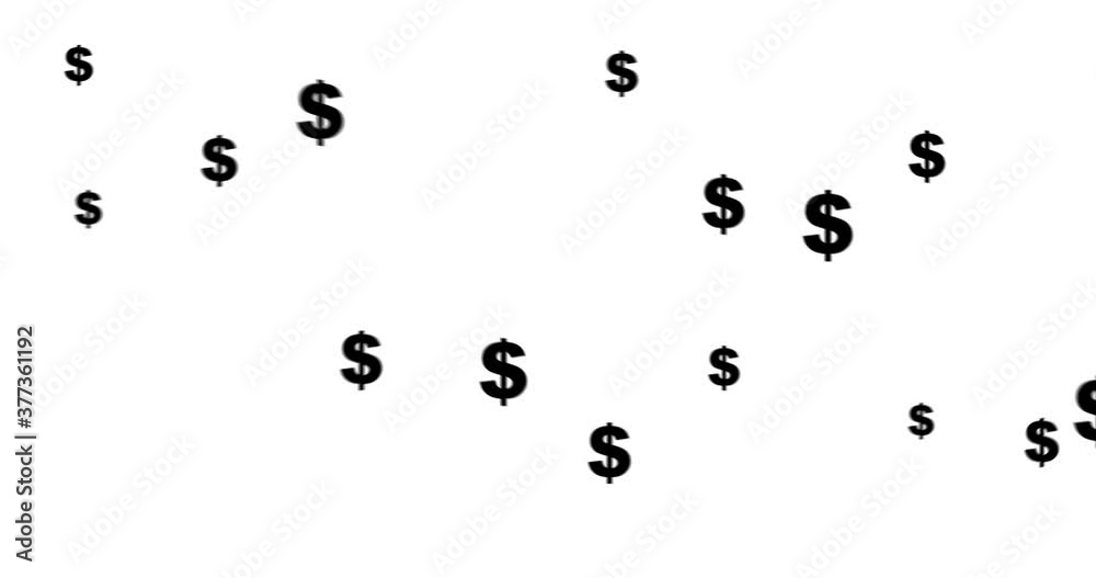 Animation of flying money symbols in flat design Animation of flying money symbols in flat design