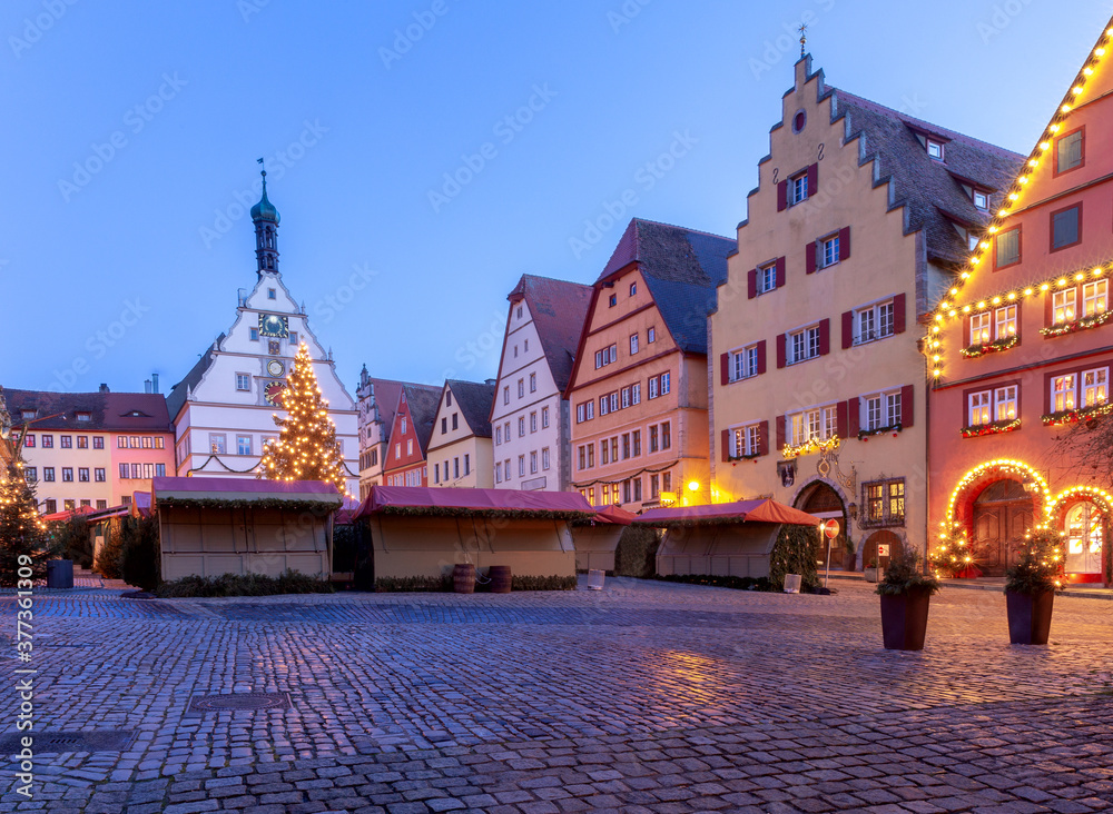 Rothenburg ob der Tauber. Old famous medieval city.