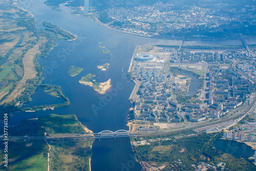 View of Nizhny Novgorod from the plane window