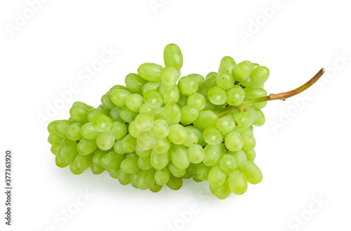 Bunch of ripe grapes isolated on a white