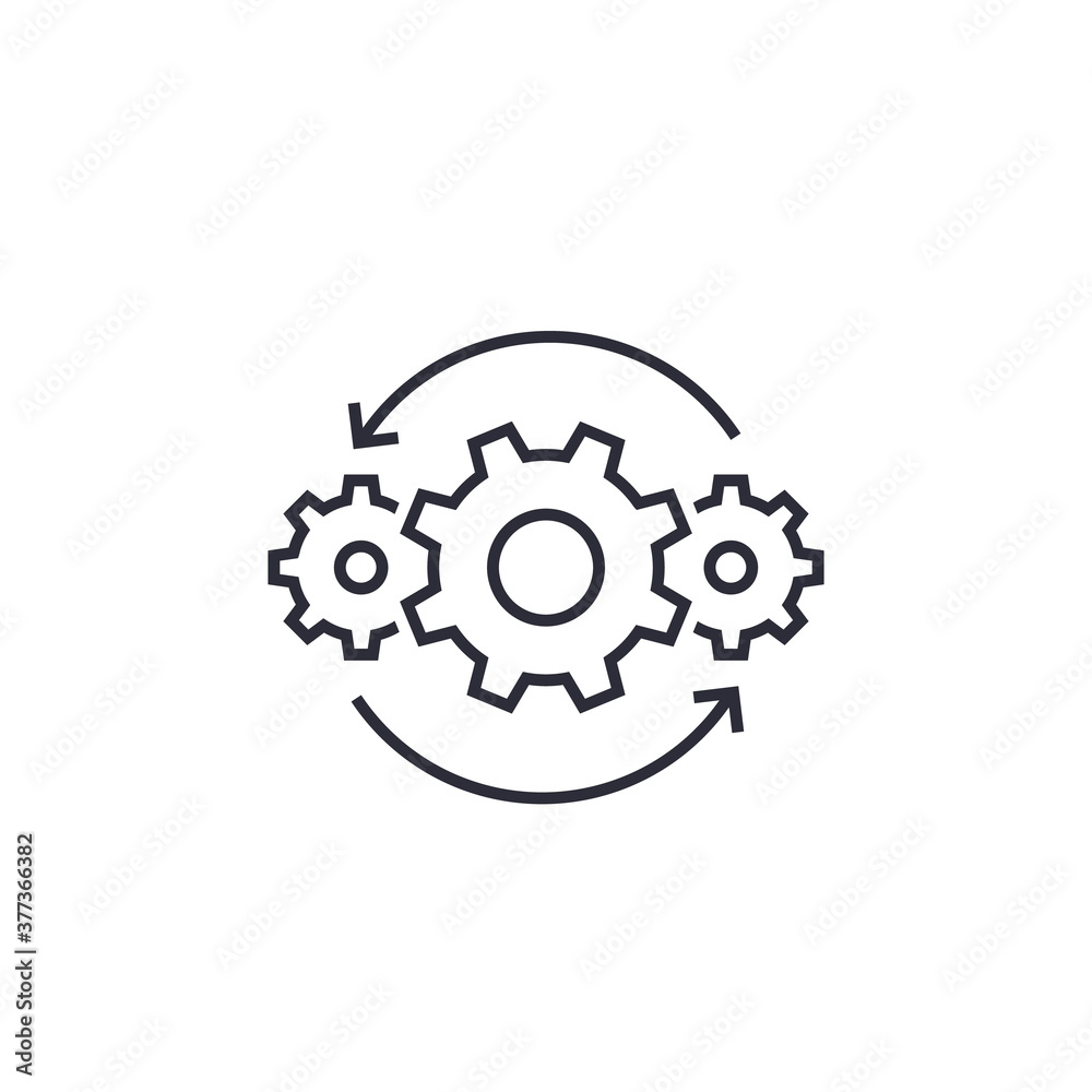 Operations line icon on white Operations line icon on white