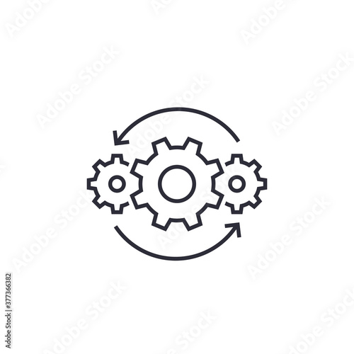 Operations line icon on white