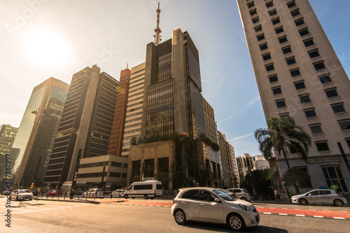 Fototapeta Paulista Avenue is one of the most important financial centers of the city and is a popular place to visit among locals and city guests