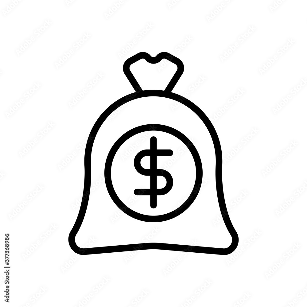 cash, money sack icon vector illustration cash, money sack icon vector illustration