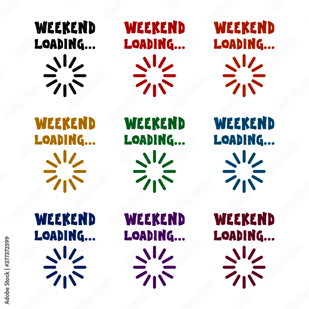 Loading Weekend icon, color set