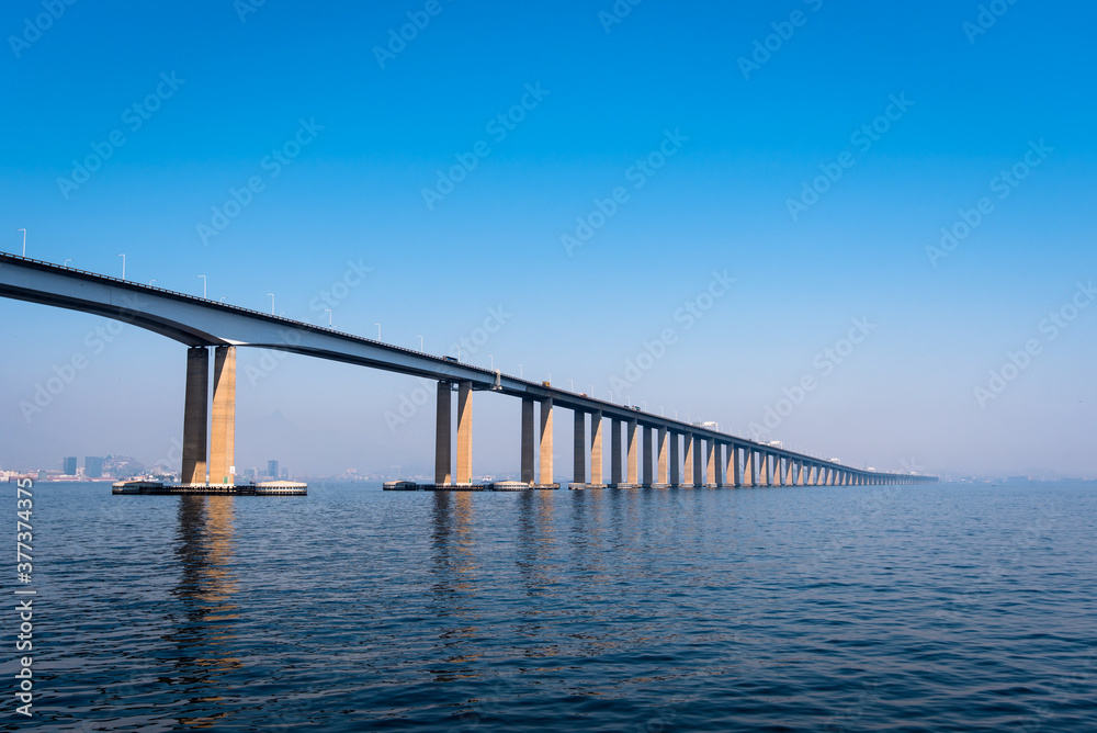 Rio - Niteroi Bridge Crossing the Guanabara Bay and Connecting Rio de Janeiro and Niteroi Rio - Niteroi Bridge Crossing the Guanabara Bay and Connecting Rio de Janeiro and Niteroi