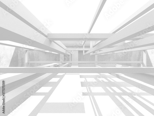 Abstract White Architecture Design Concept
