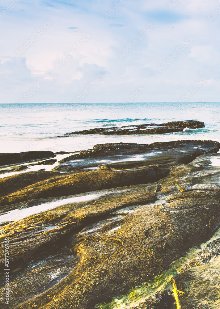 The beauty of the sea and rocks at the beach. The beauty of the sea and rocks at the beach.