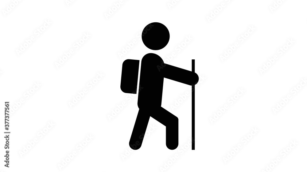 Hiking icon symbol simple design