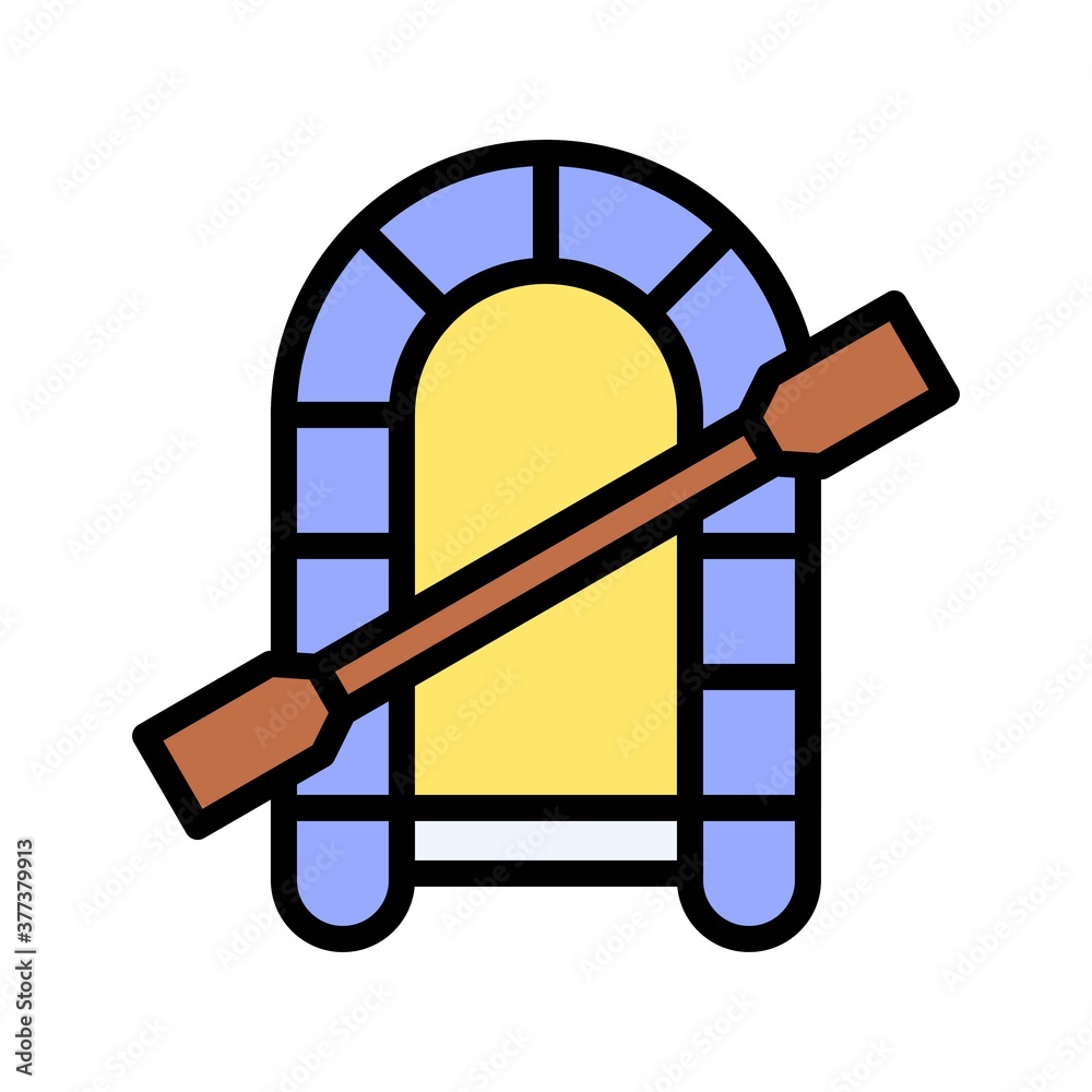 free time related water boat tube with rowing stick vector with editable stroke free time related water boat tube with rowing stick vector with editable stroke