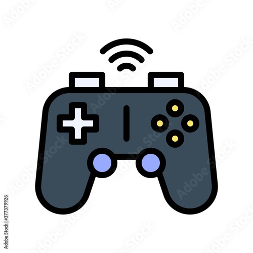 free time related wireless game buttons board or controller vector with editable stroke