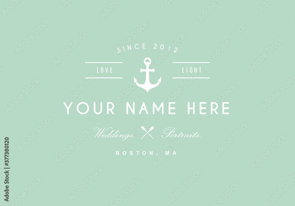 Anchor nautical photographer logo design Anchor nautical photographer logo design