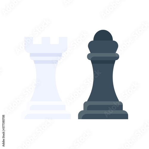 free time related chess king and pon for game vector in flat style,