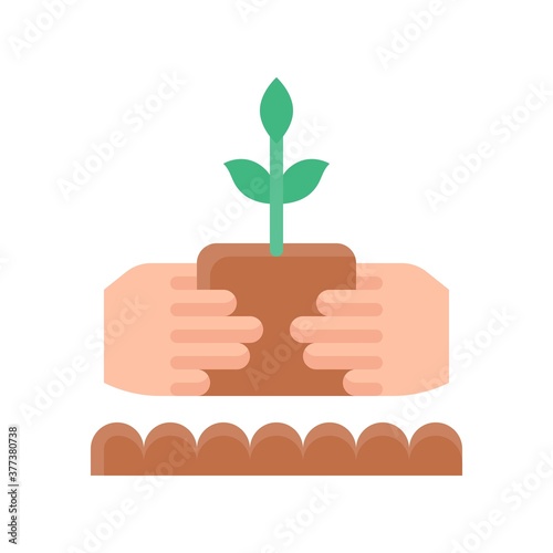 free time related flowers rose with mud and hands vector in flat style,