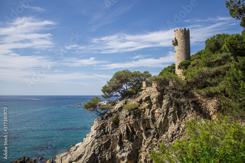 Sea and Nature with a Blue Sky from the Coastline. 