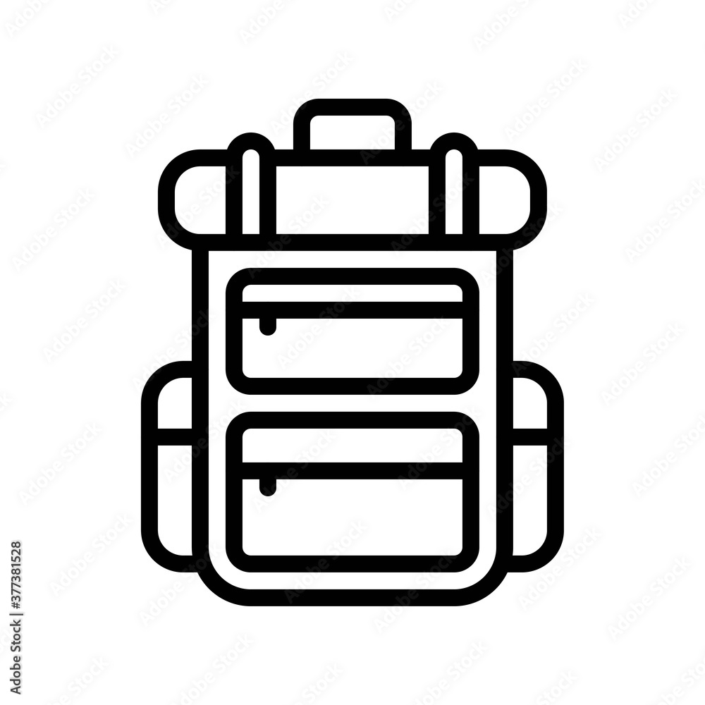 free time related laugage bag or cammping bag vector in lineal style, free time related laugage bag or cammping bag vector in lineal style,