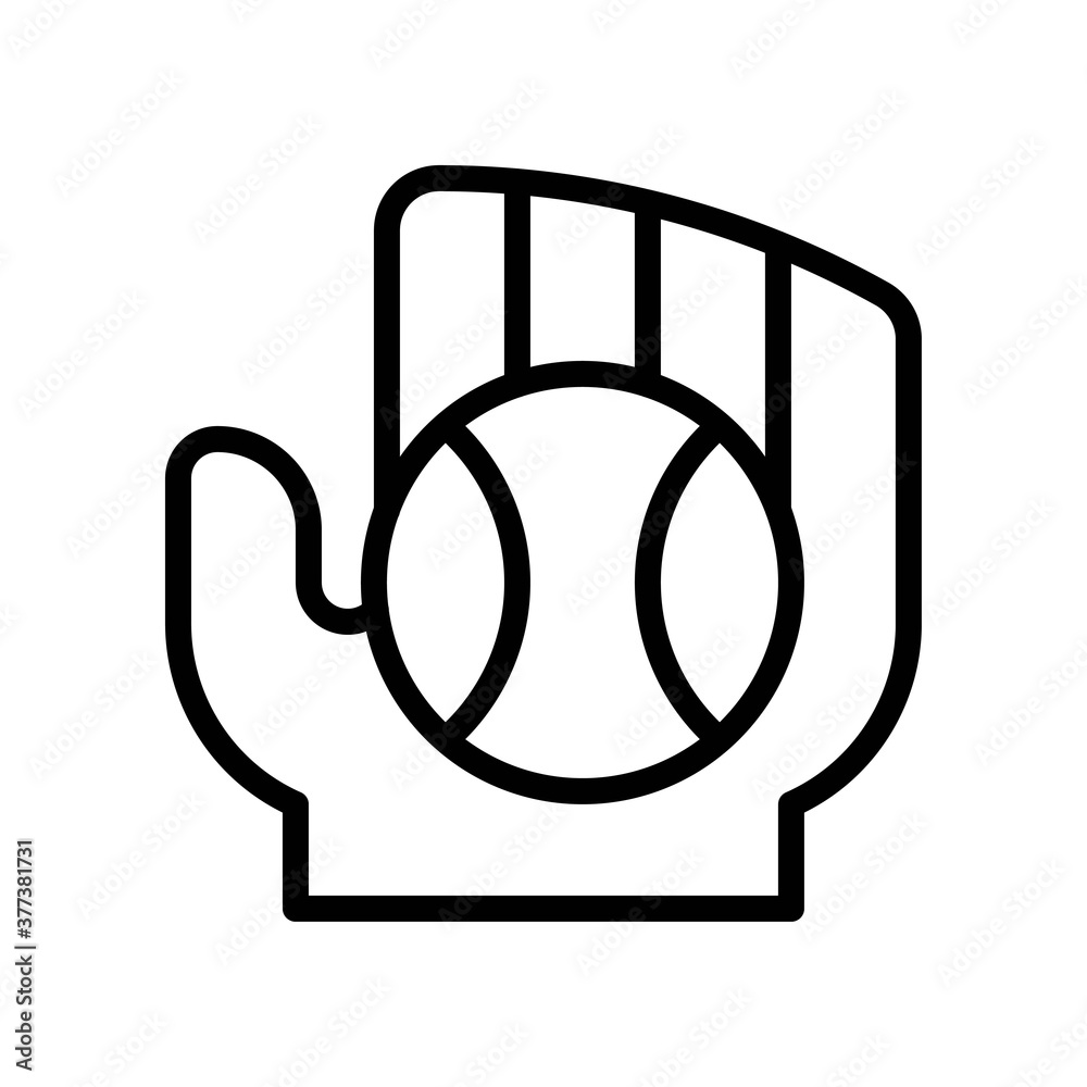 free time related ball gloves with ball in hand vector in lineal style, free time related ball gloves with ball in hand vector in lineal style,