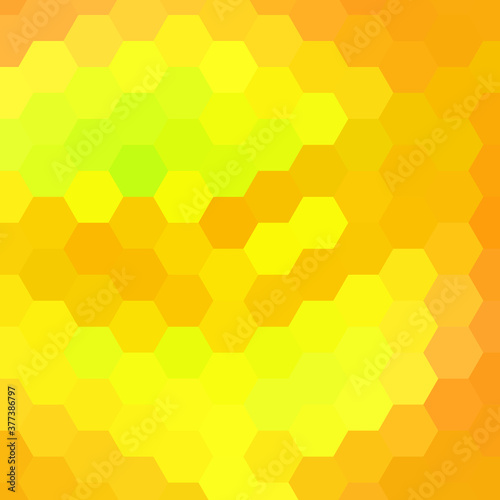 orange and yellow hexagons. polygonal style. eps 10