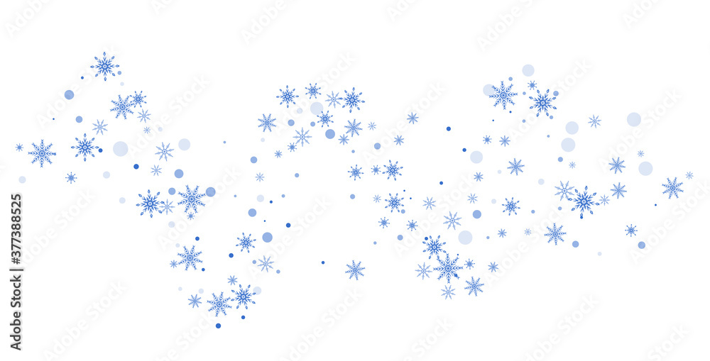 Snowflakes. Snow, snowfall. Falling scattered white snowflakes on a gradient background. Vector Snowflakes. Snow, snowfall. Falling scattered white snowflakes on a gradient background. Vector