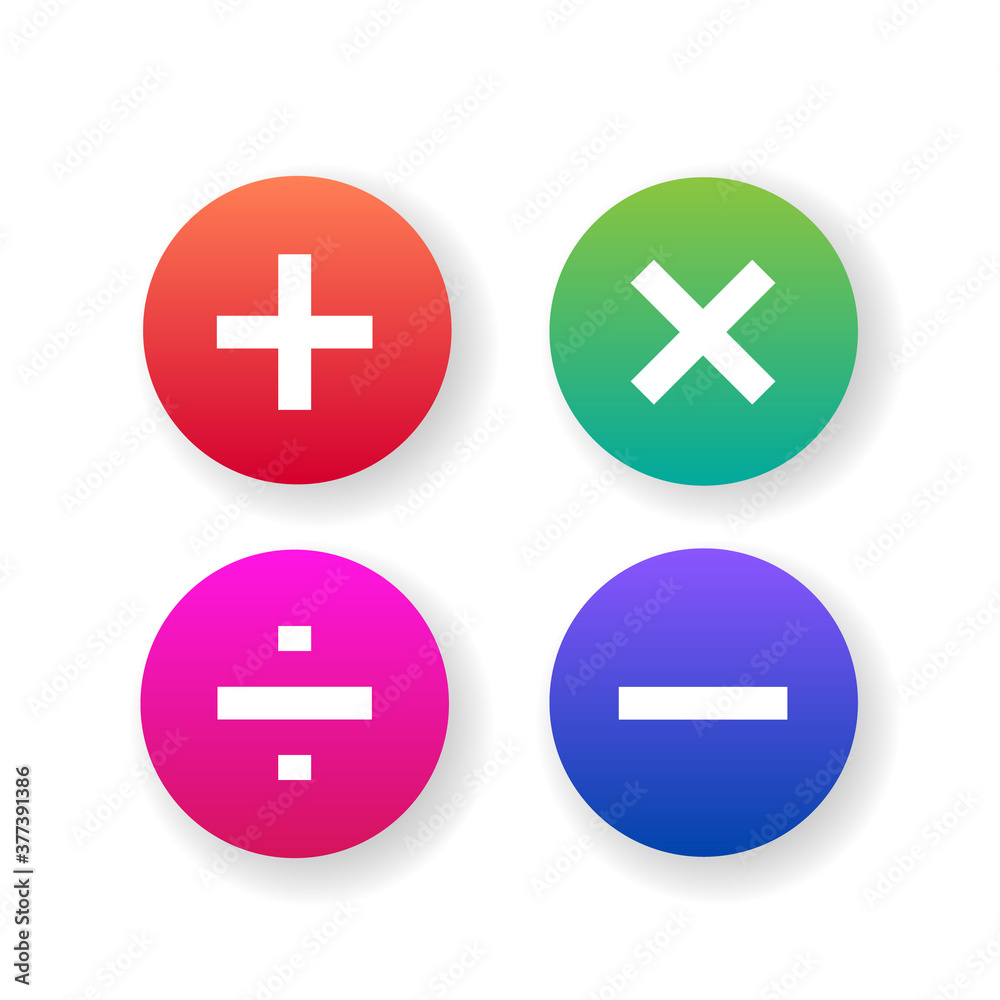 Fototapeta premium Mathematical symbol icons design isolated on white background