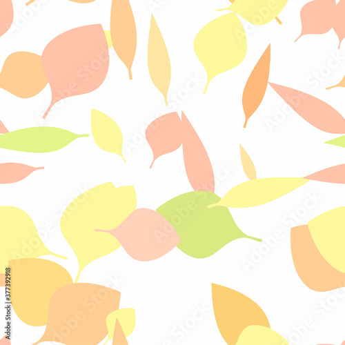 Fall Leaves Seamless Vector Pattern - Repeating ornament for textile, wraping paper, fashion etc.