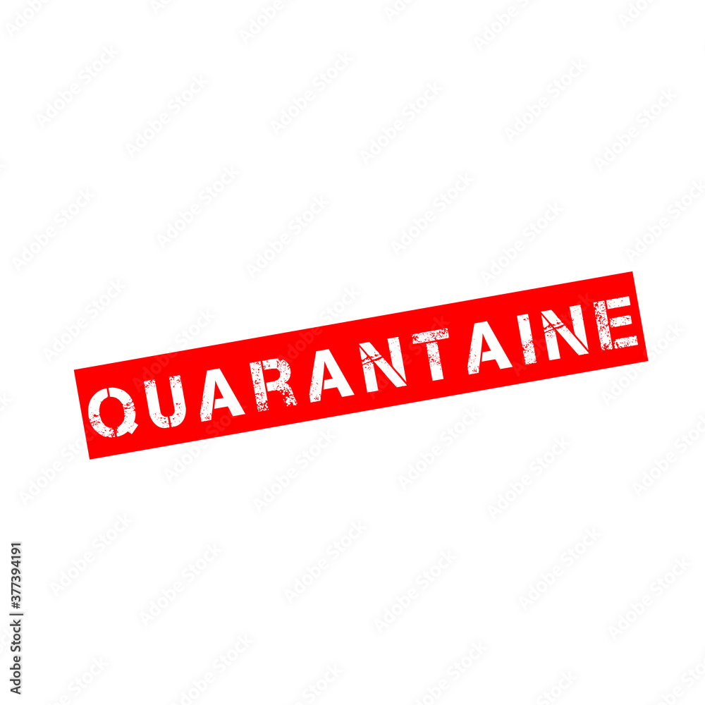 Fototapeta premium Rubber stamp with text quarantine in french language