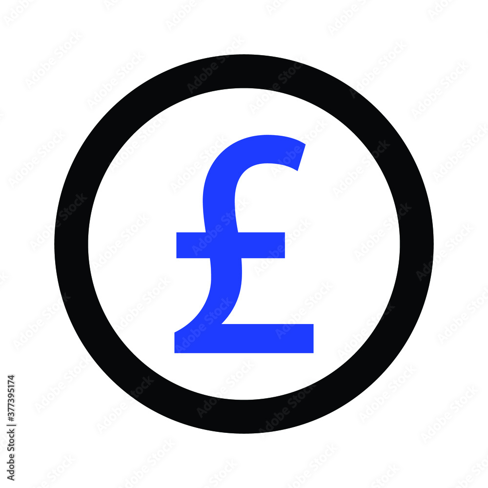 Pound icon, finance sign. Vector illustration Pound icon, finance sign. Vector illustration