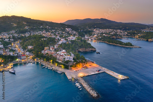 Patitiri is the harbor of Alonnisos island  Greece.