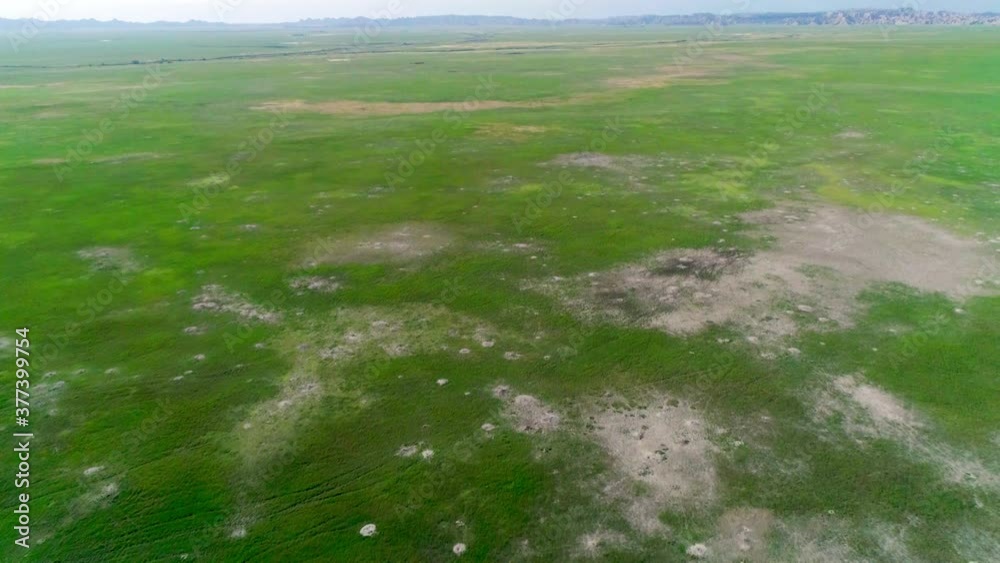 Aerial view of grassland Aerial view of grassland