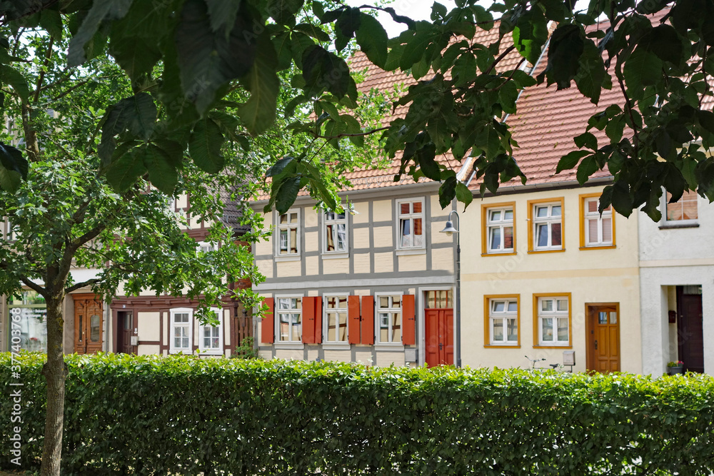 Fachwerkhäuser in Bad Wilsnack in der Prignitz