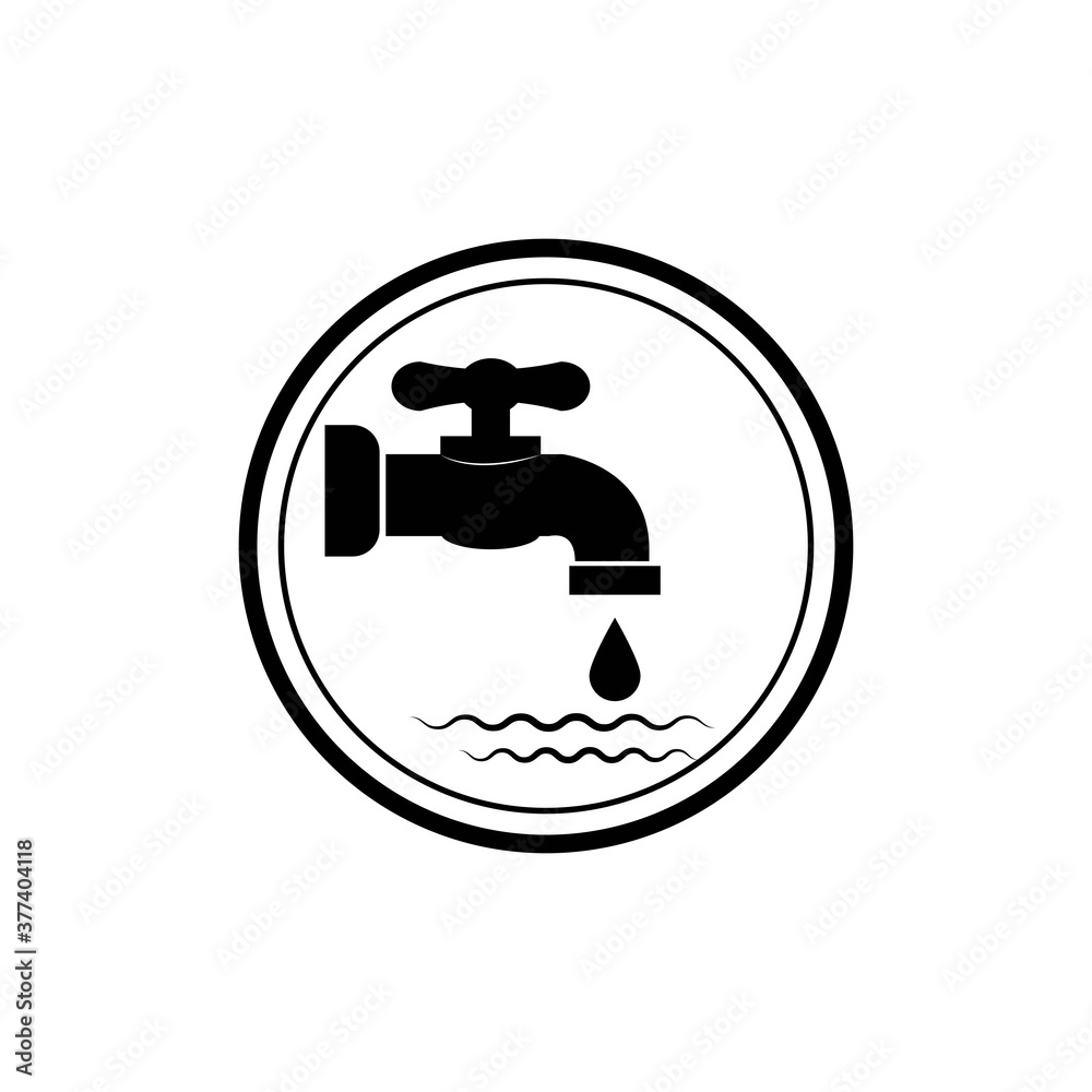 water faucet icon logo vector water faucet icon logo vector