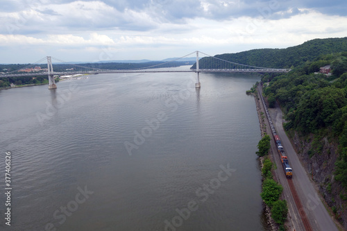 Mid-Hudson Bridge crossing the Hudson River in Poughkeepsie New York