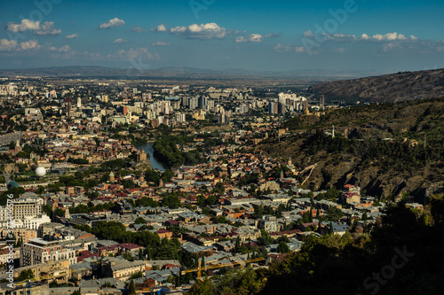 View to Tbilisi city from mountain