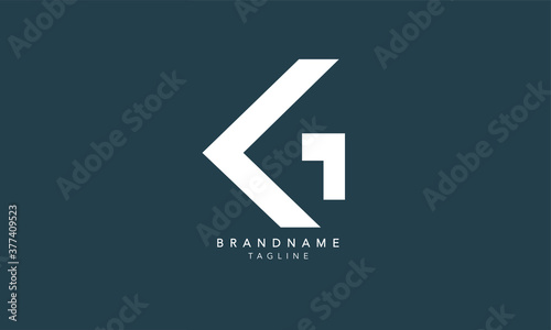
Alphabet letters Initials Monogram logo KG, GK, K and G
