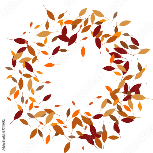 Leaves. Throw autumn leaves. Unusual abstract texture. Vector eps 10. 