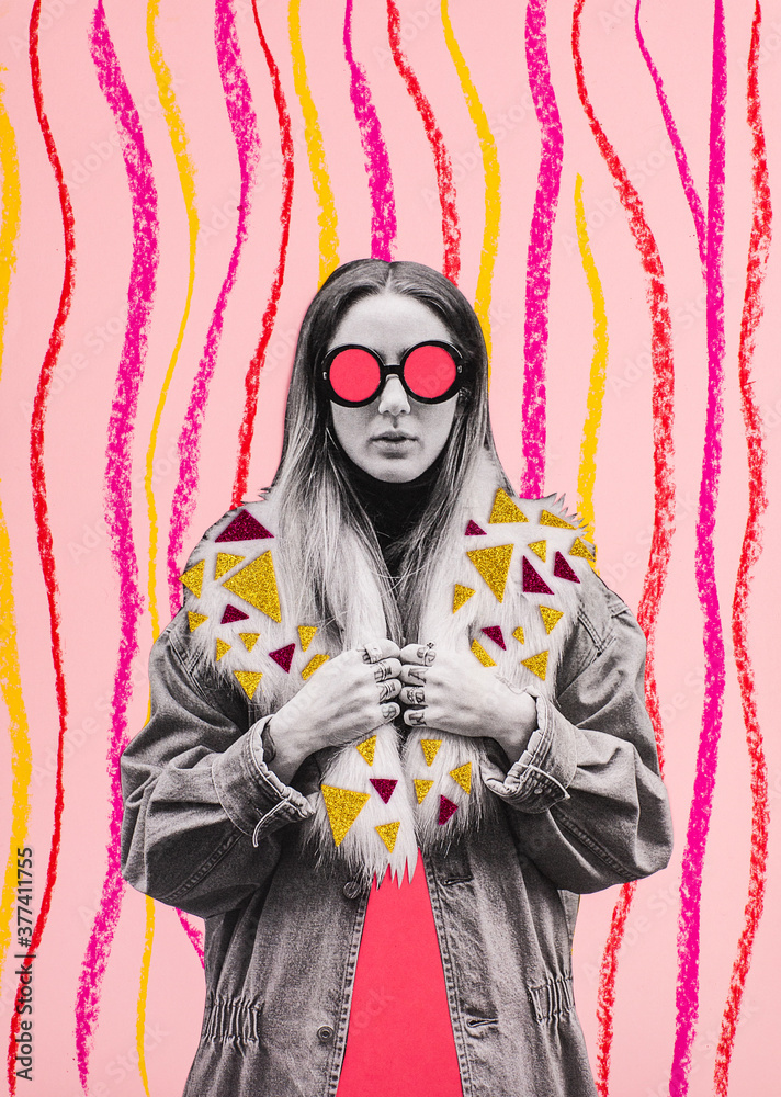 Sixties style woman collage Sixties style woman collage