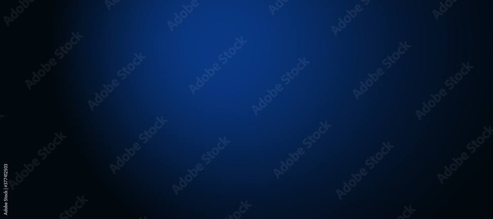 View of black background with blue vignetting