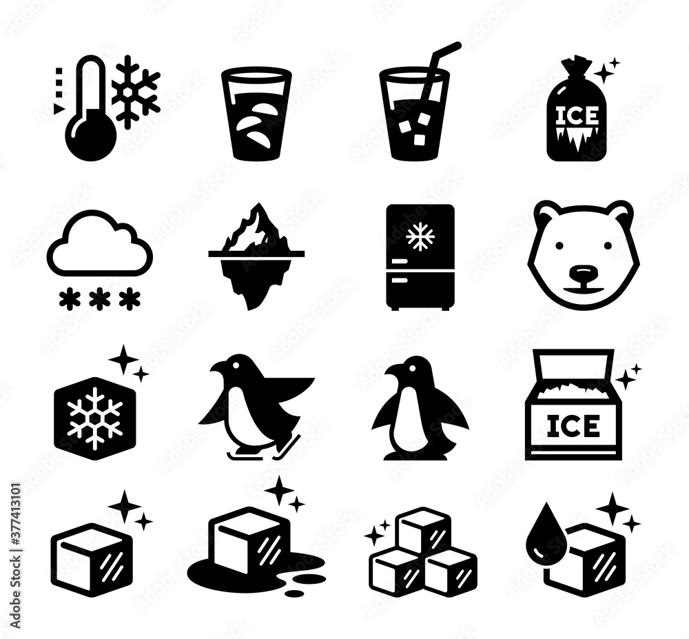 Snow And Ice Vector Icon Set
