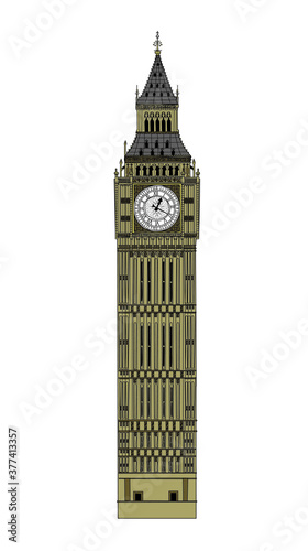 vector illustration of big ben