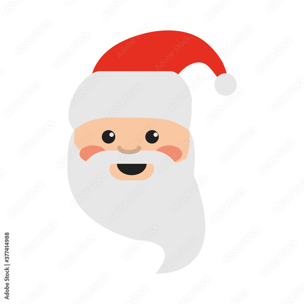 happy merry christmas, cute santa claus face cartoon, celebration festive flat icon style happy merry christmas, cute santa claus face cartoon, celebration festive flat icon style