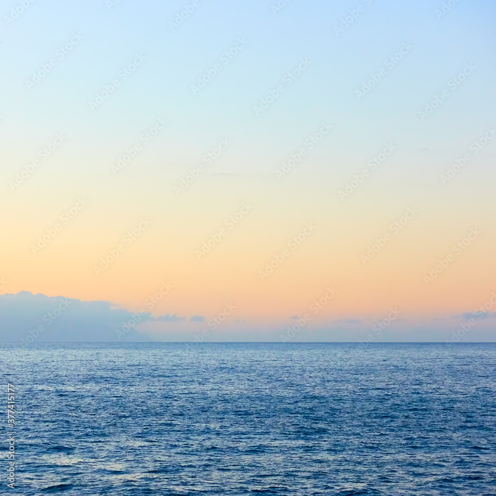 Sea horizon and serene sky