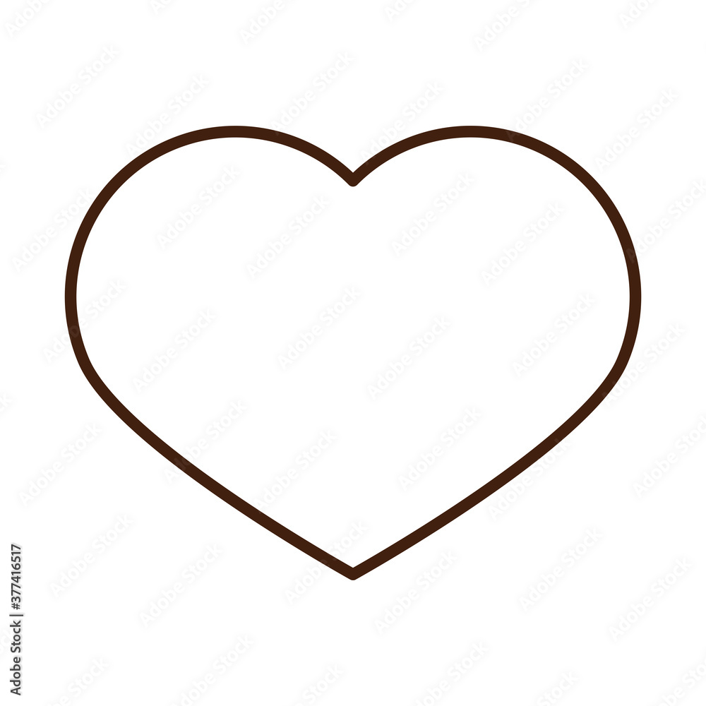 heart love romantic decoration linear icon style heart love romantic decoration linear icon style