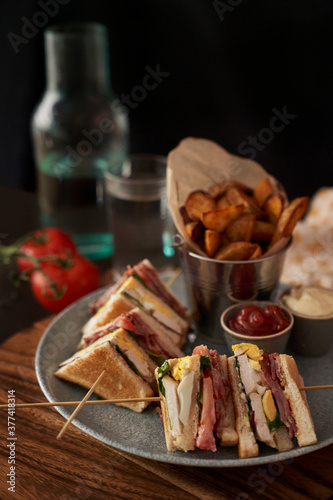 Club Sandwich and Fresh Water photo